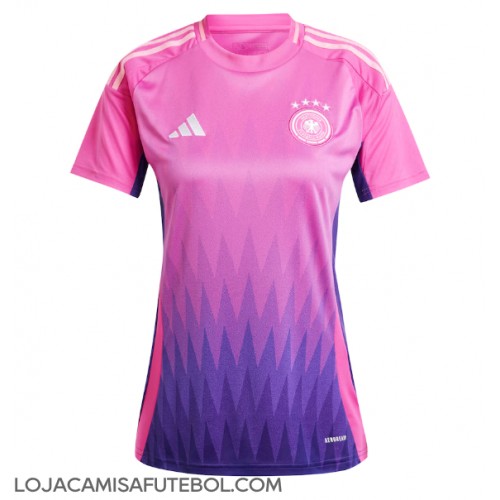 Camisa de Futebol Alemanha Equipamento Secundário Mulheres Europeu 2024 Manga Curta